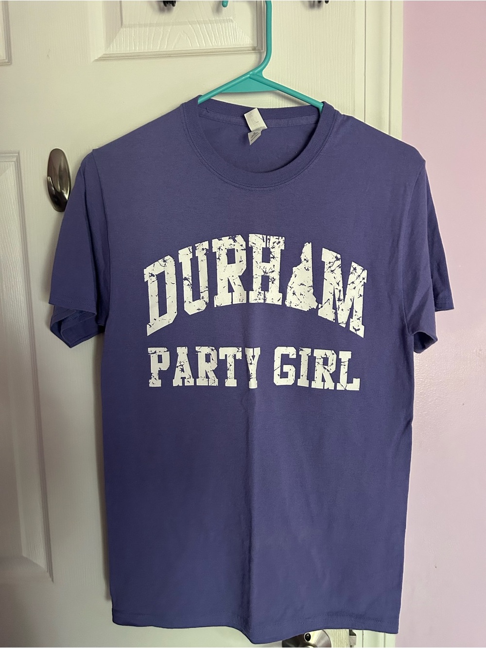 Jerzees Purple UNH 'Durham Party Girl' Short Sleeve Tee